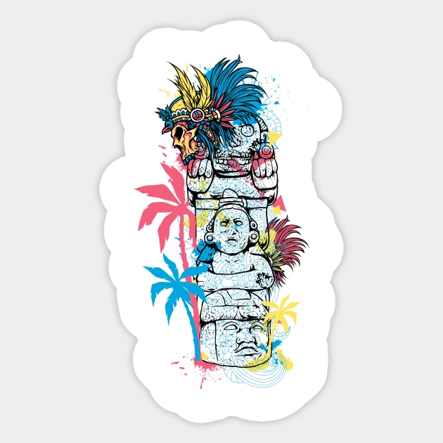 Aztec Statue Sticker by NiceIO